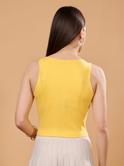Cation Cotton Tank Crop Top