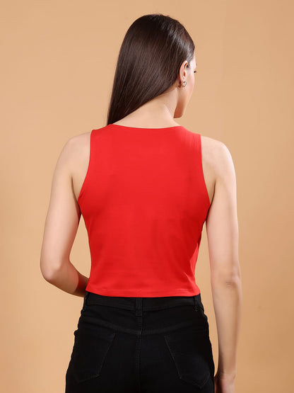 Cation Cotton Tank Crop Top
