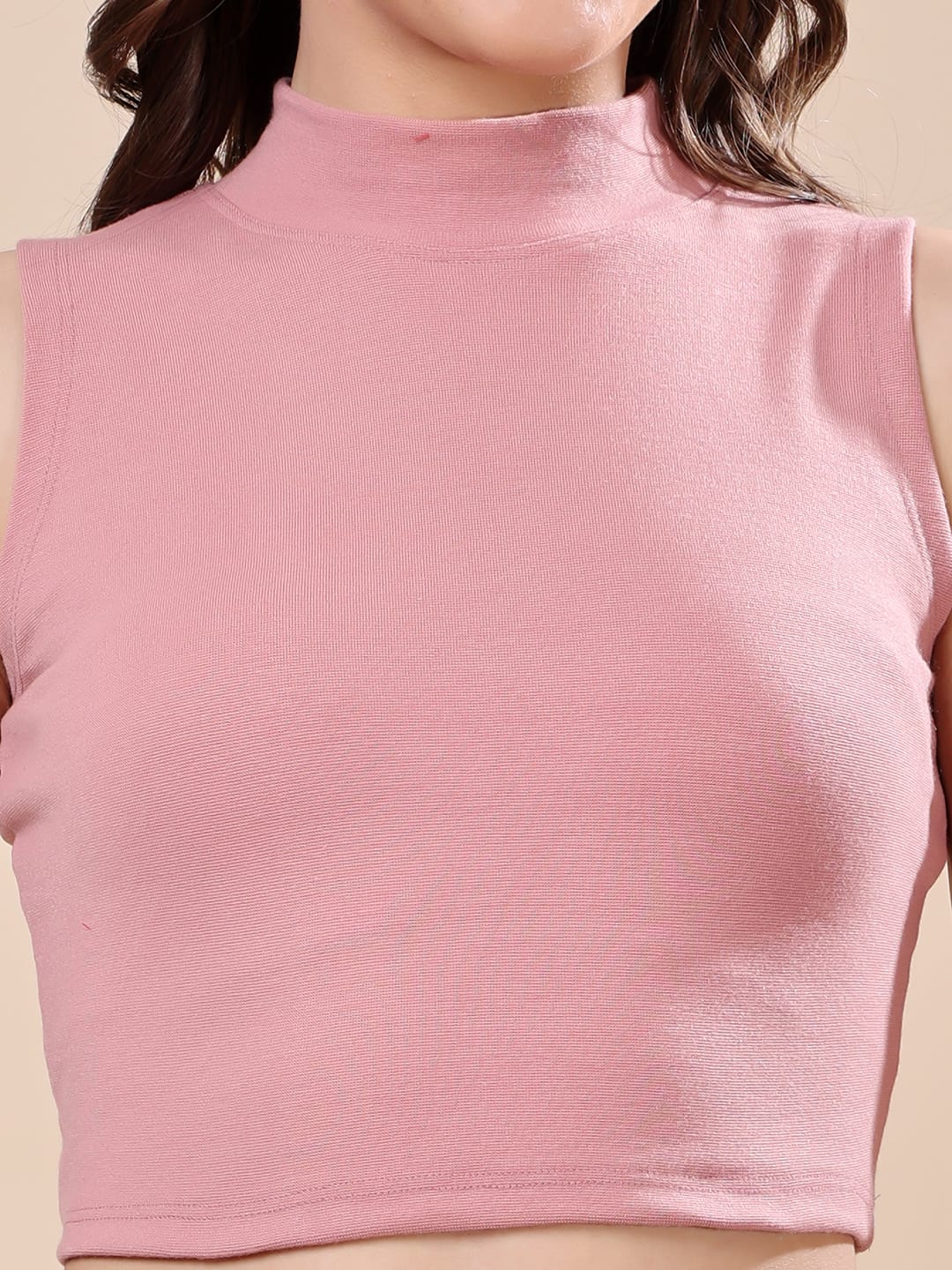 Cation Women Cotton Blend Crop Tank Top