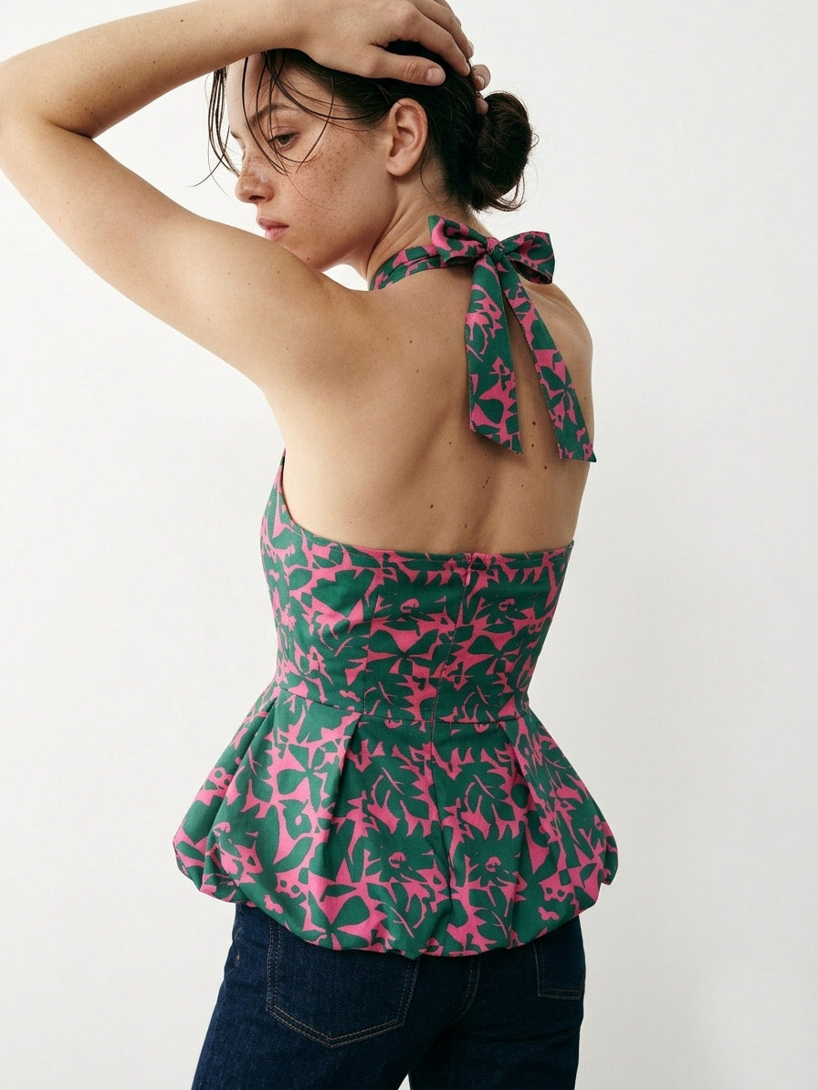 Pink Peplum Top