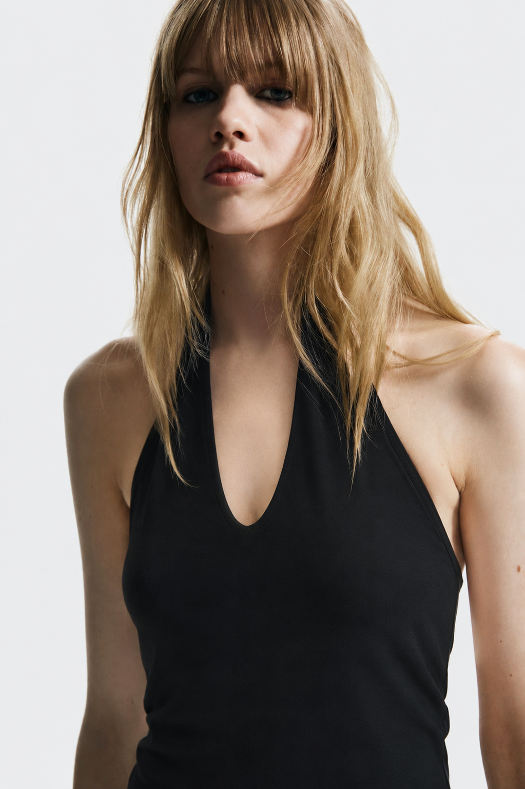 Black Halter Mini Dress