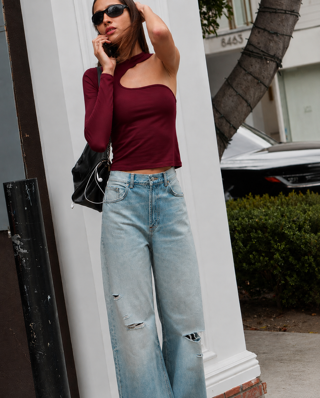 Cation Maroon Solid Top