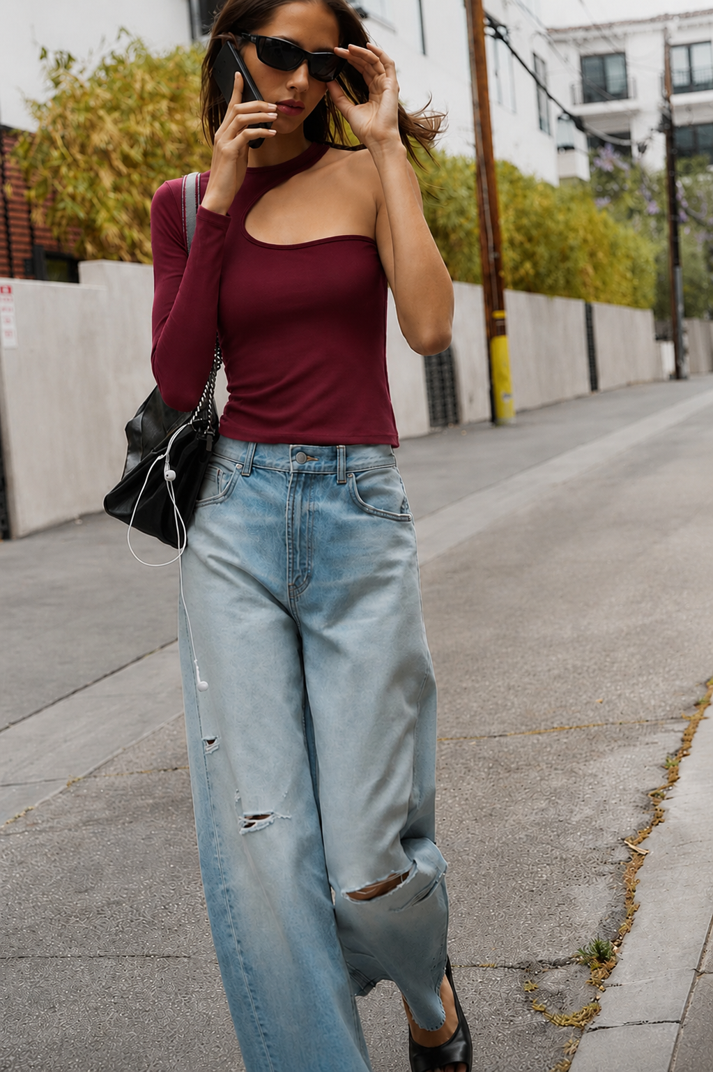 Cation Maroon Solid Top