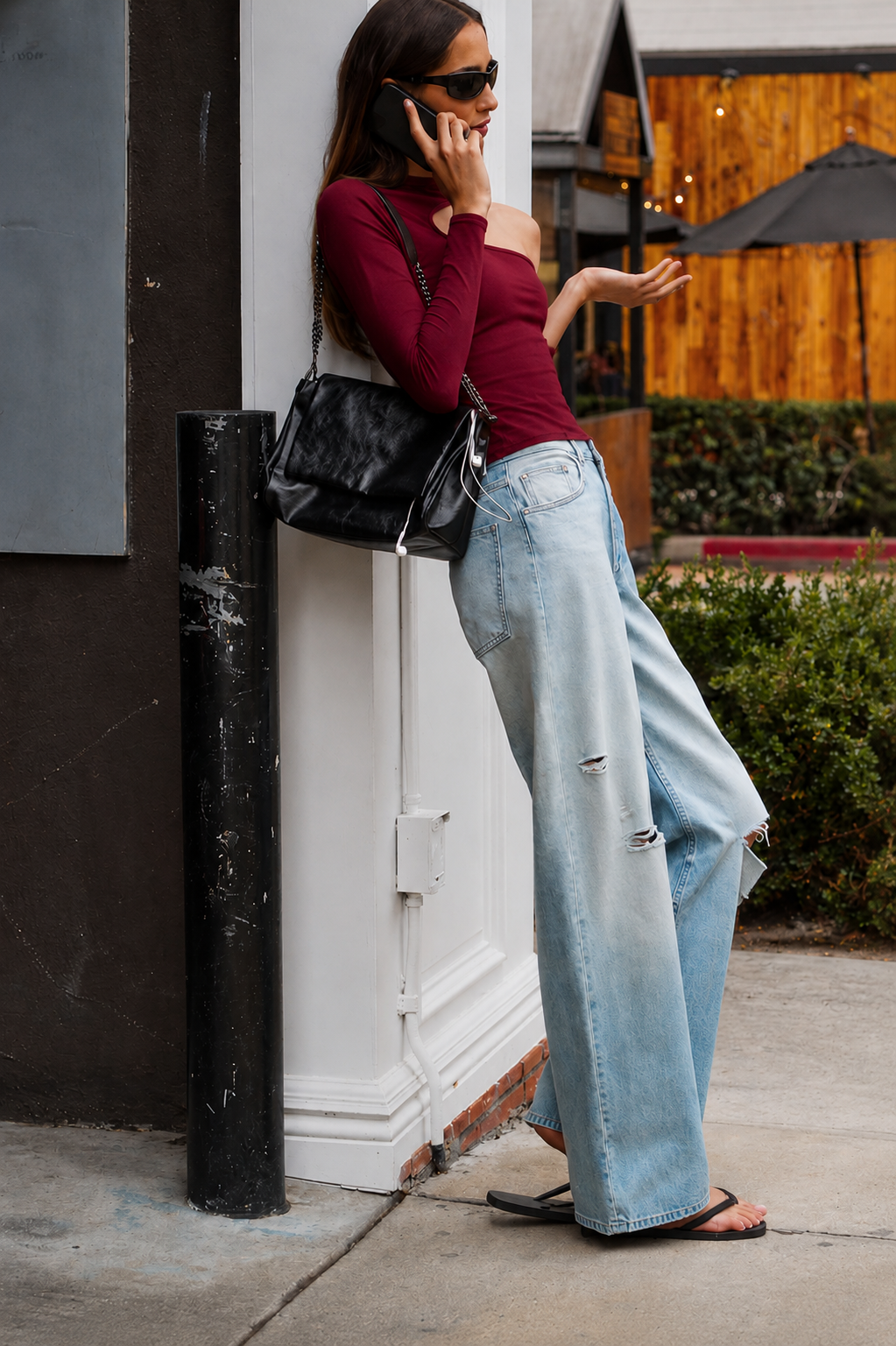 Cation Maroon Solid Top