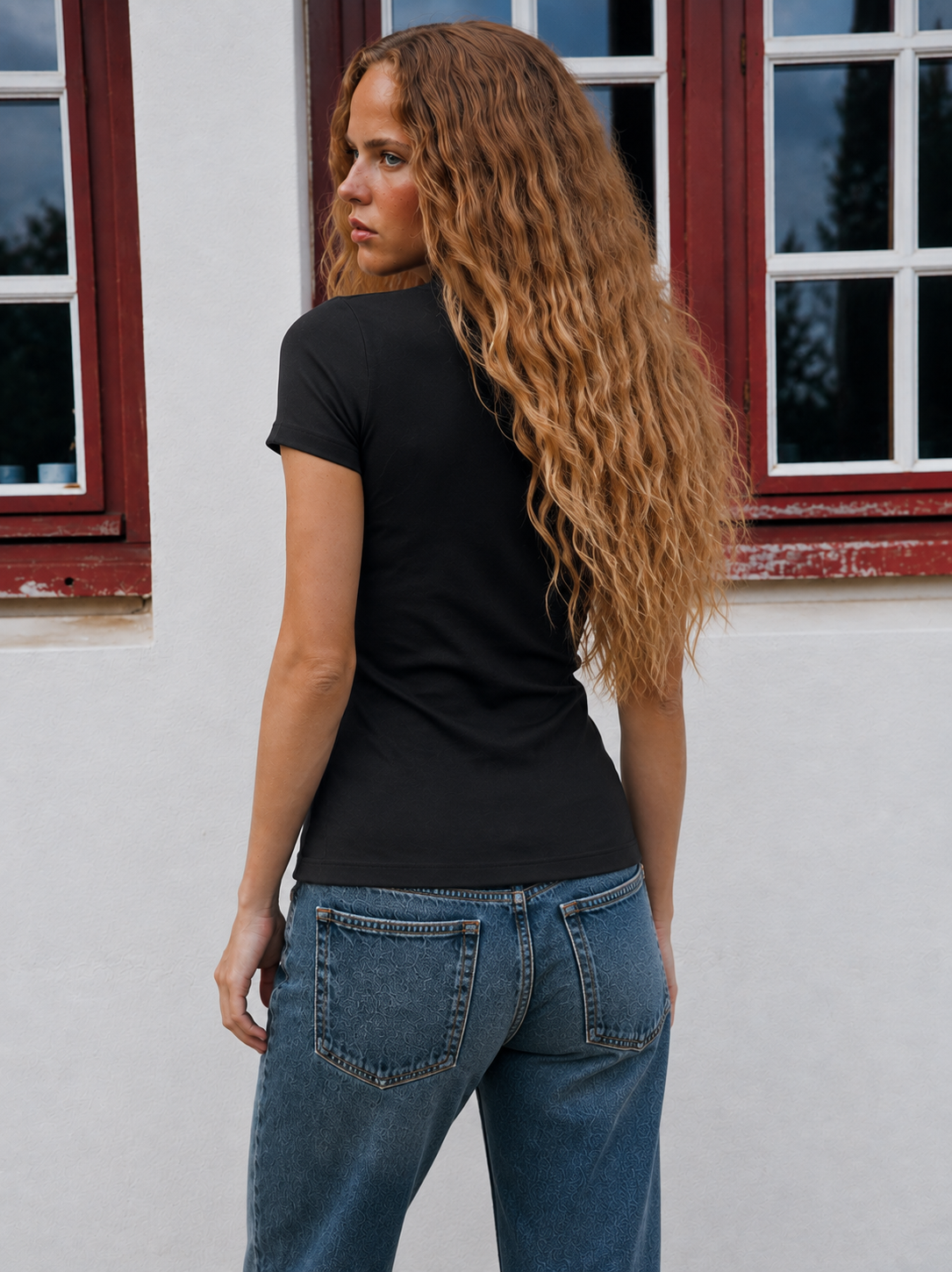 Cation Black Cotton Top