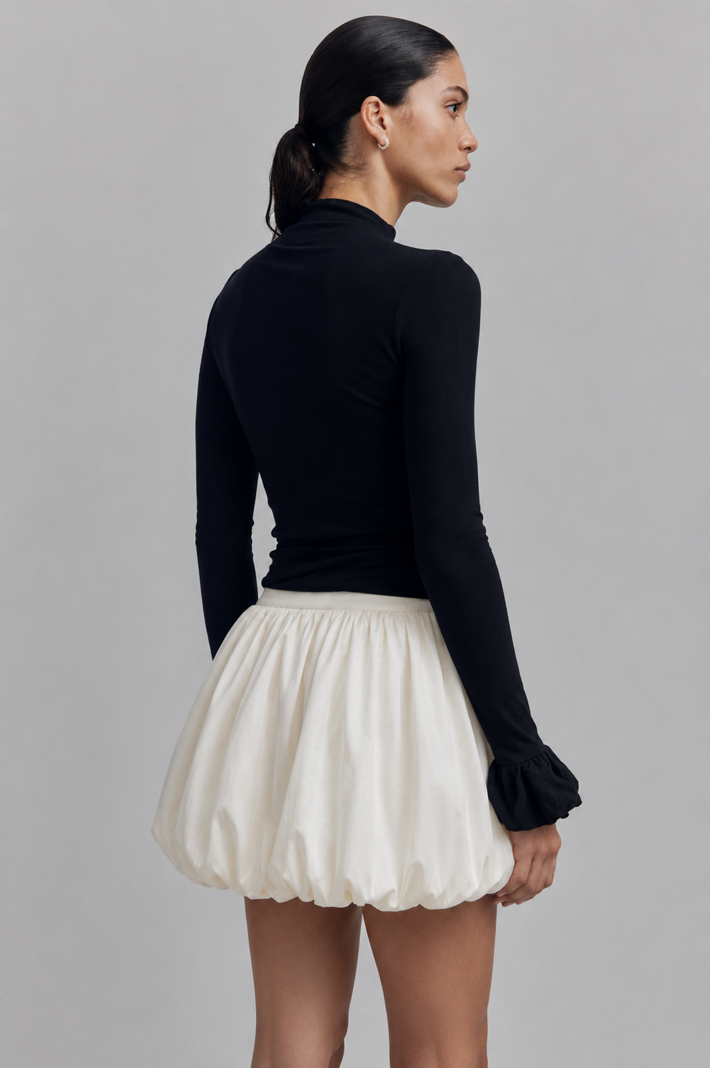 Ivory Bubble Mini Skirt