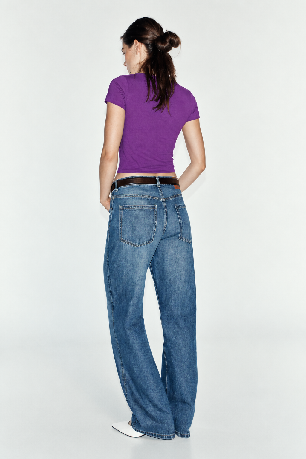 SCORPIUS PURPLE FRONT CROSS CROPTOP