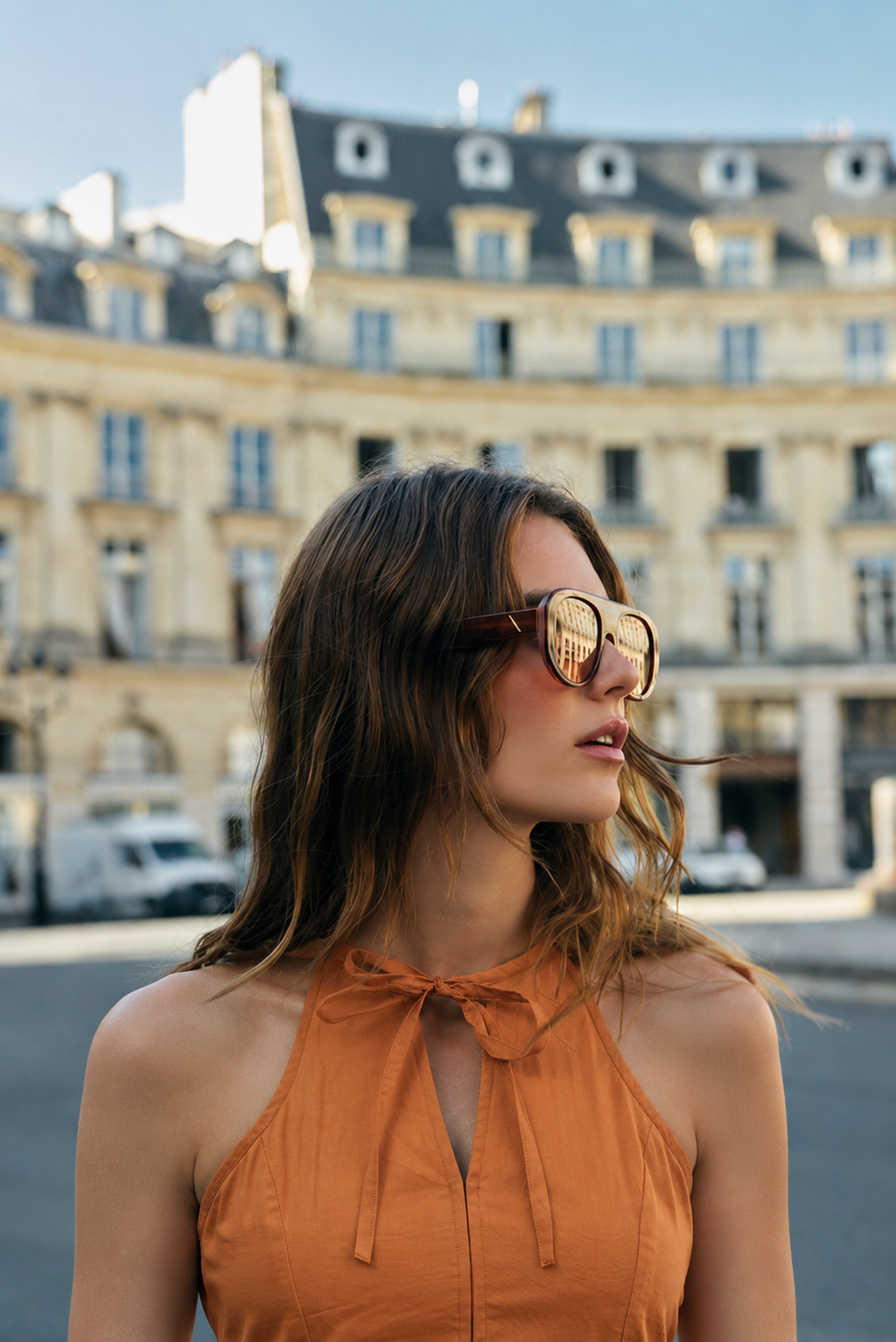 Rust Halter Tie-Up Top