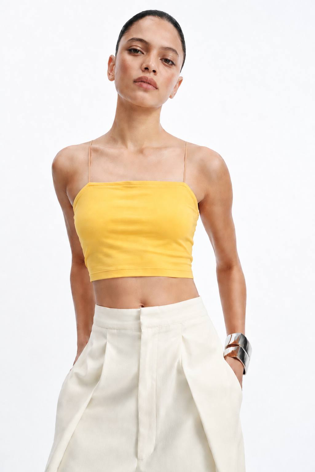 Cation Cotton Tank Crop Top