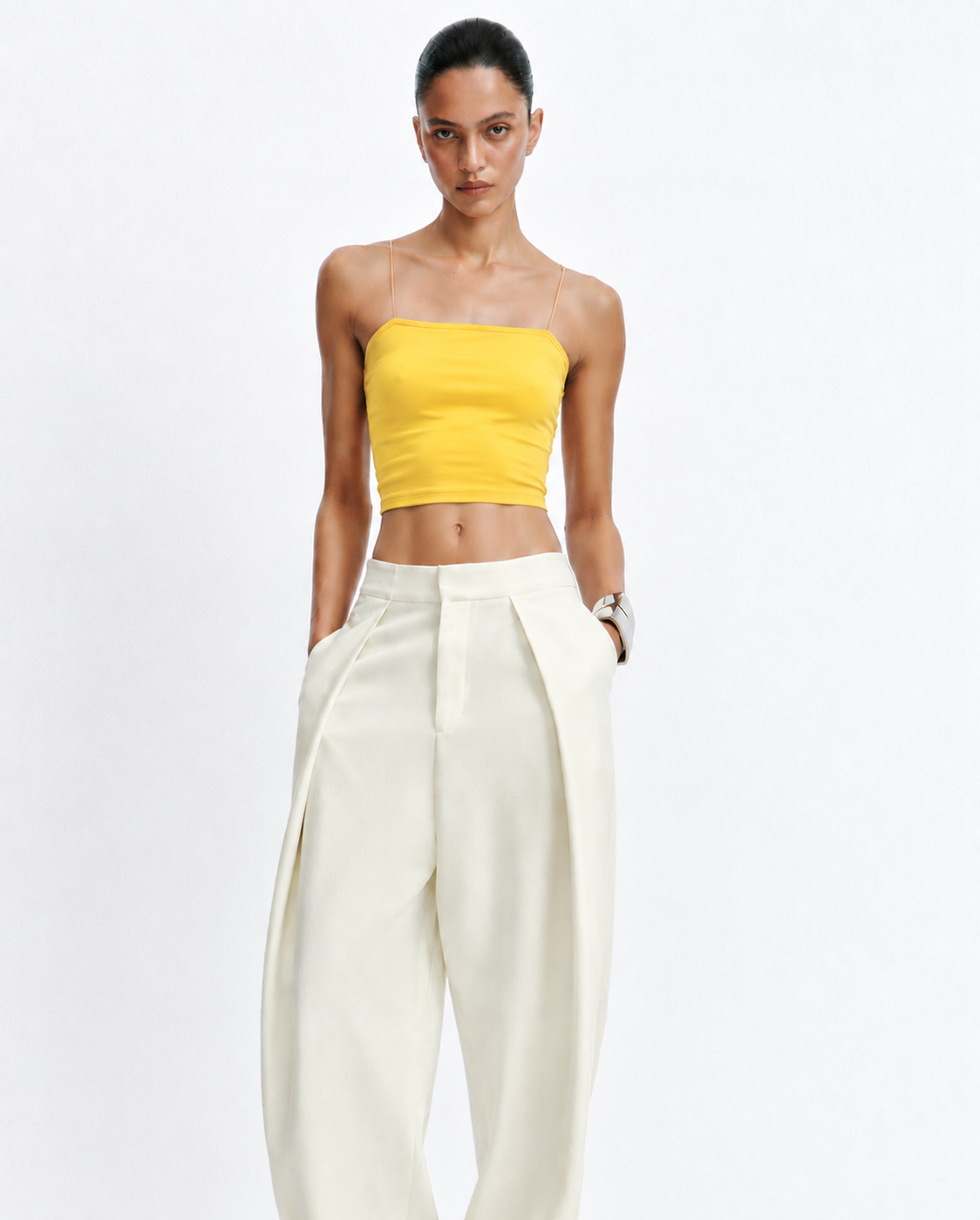 Cation Cotton Tank Crop Top