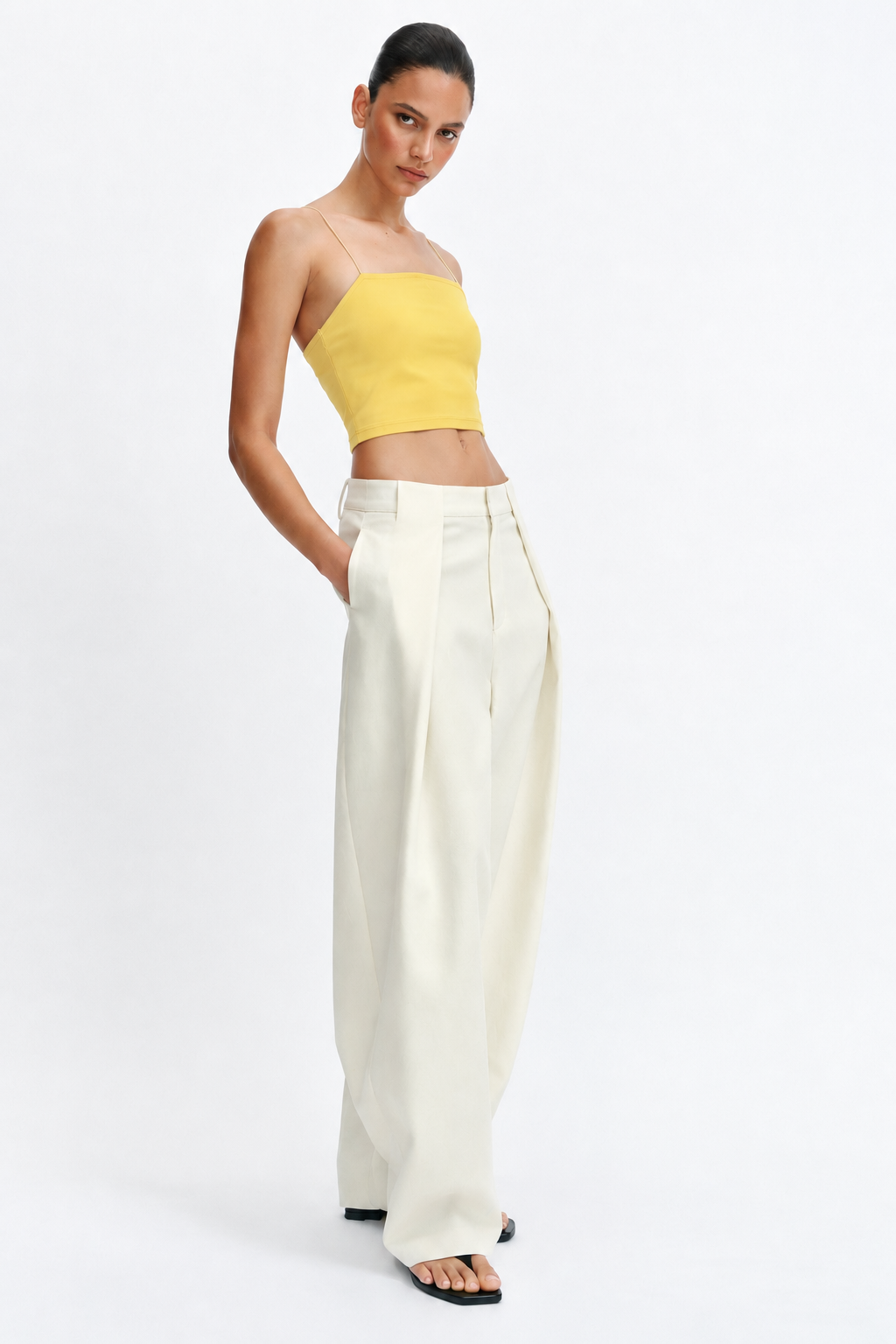 Cation Cotton Tank Crop Top