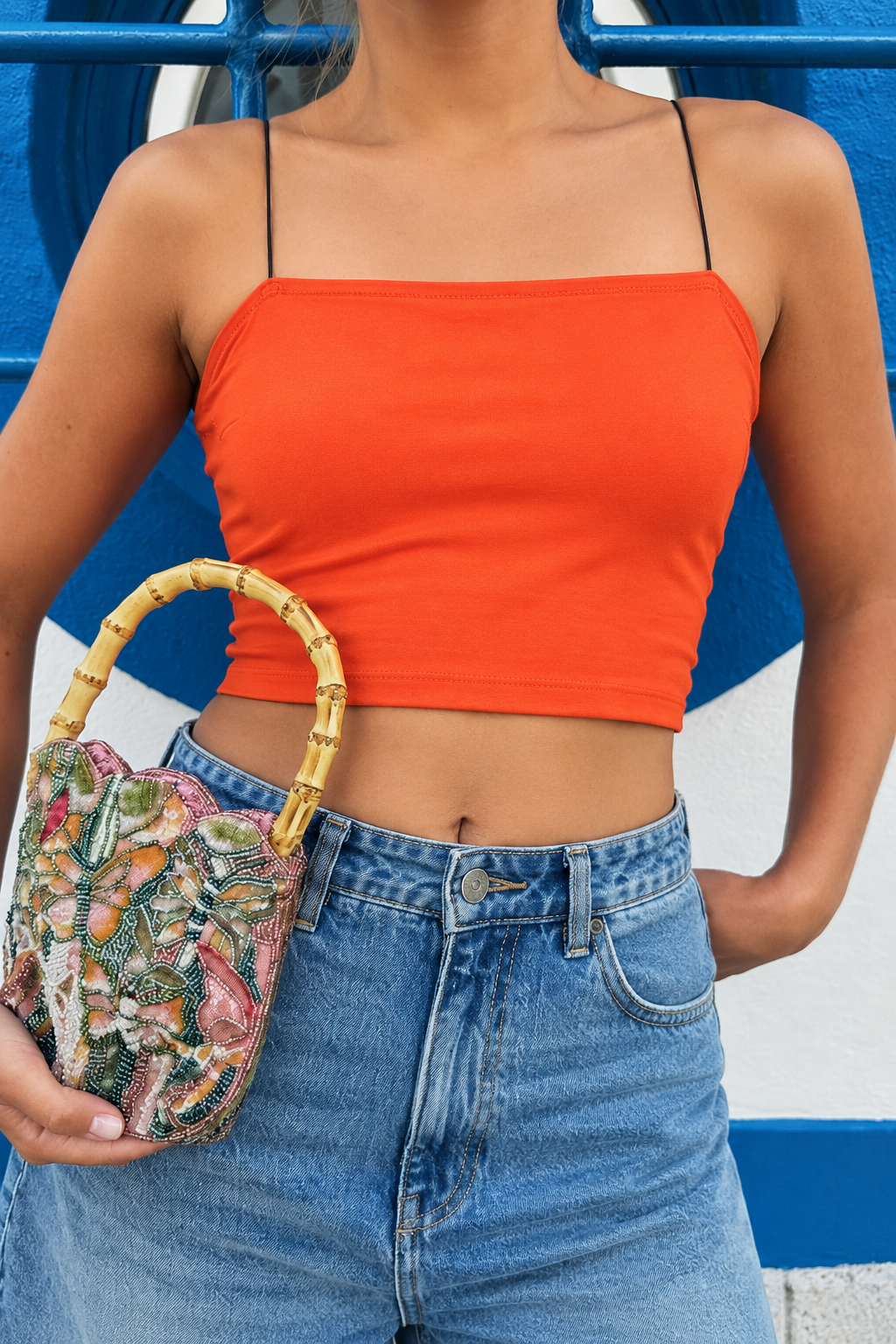 Cation Cotton Tank Crop Top