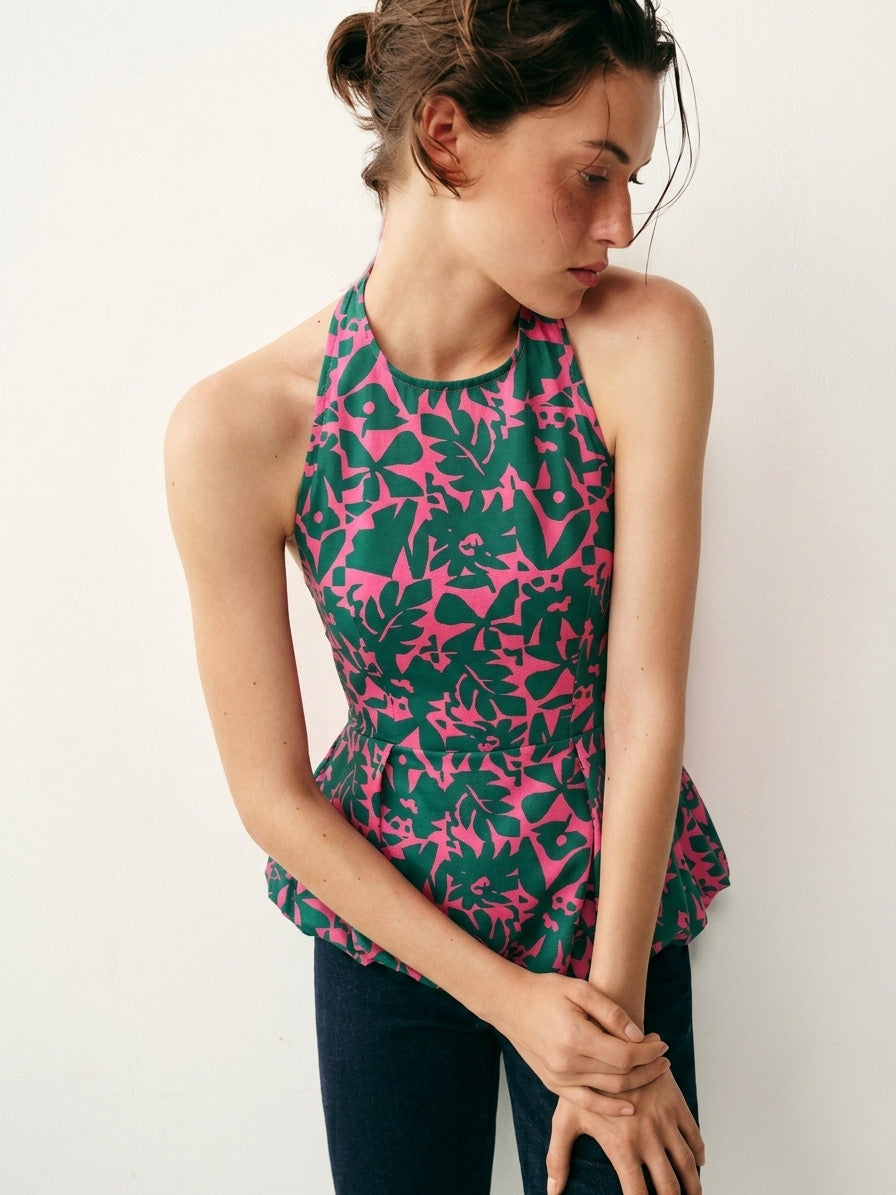Pink Peplum Top
