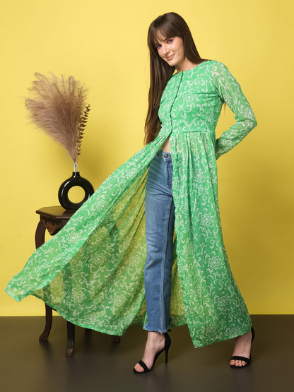 Floral Printed A-Line Kurta