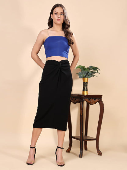 Cation Women Shoulder Straps Cotton Tank Crop Top