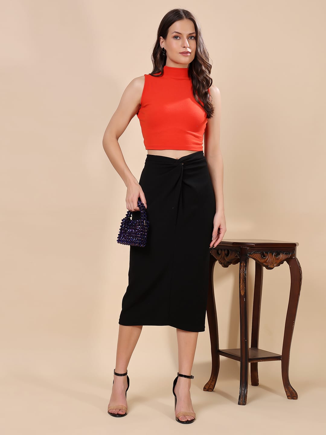 Cation Cotton Blend Tank Crop Top