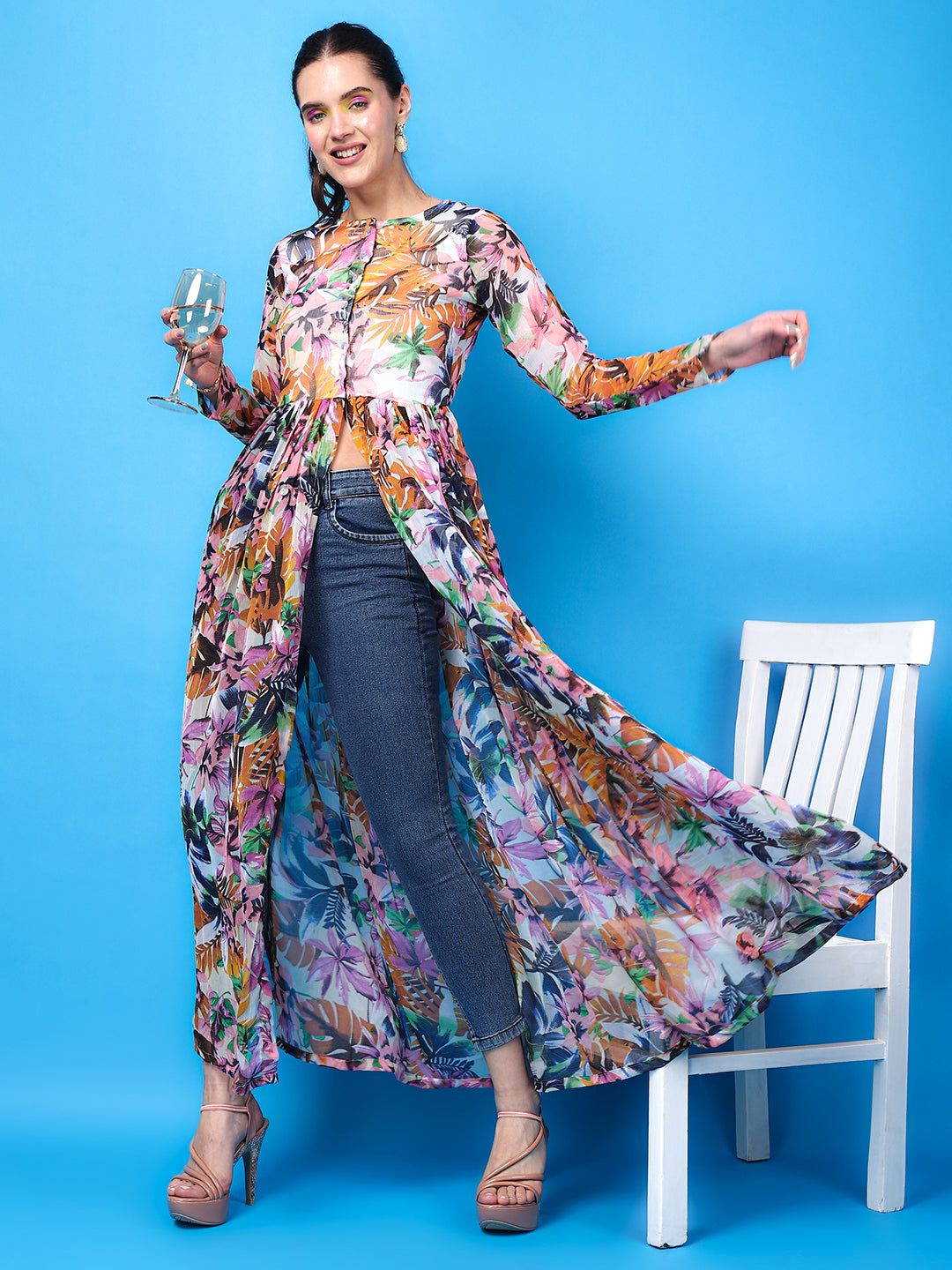 Floral Printed Georgette Tunics