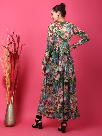 Tropical Printed Chiffon Tunic
