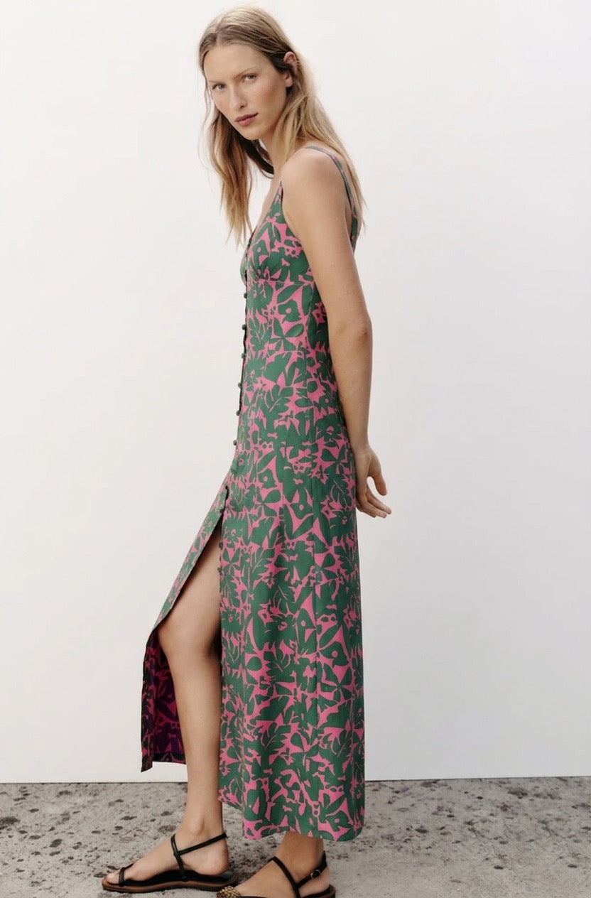 Vacation Floral Midi Dress