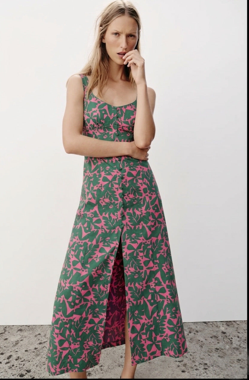 Vacation Floral Midi Dress