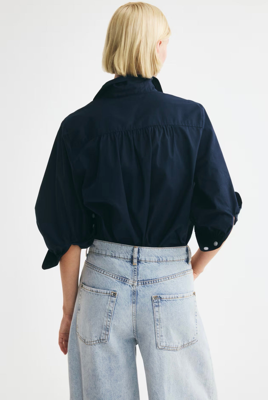 Black Schiffli Embroidered Cotton Shirt