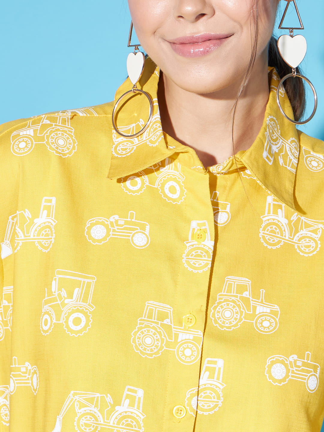 Sunshine Serenade: Yellow Printed Coord Set | Hues of India