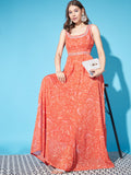 Luminous Orange: Chiffon Lightweight Dress