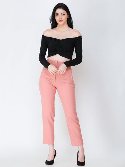 SCORPIUS Black off shoulder crop top