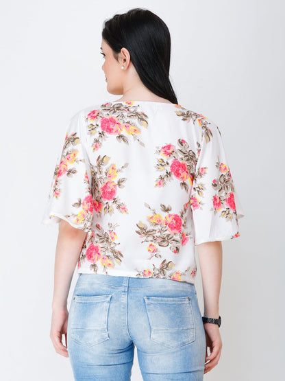 SCORPIUS floral print top
