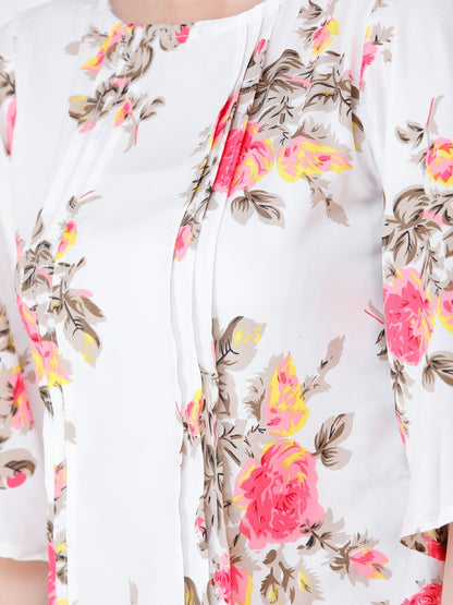 SCORPIUS floral print top