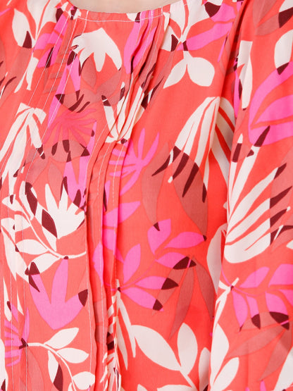 SCORPIUS floral print top