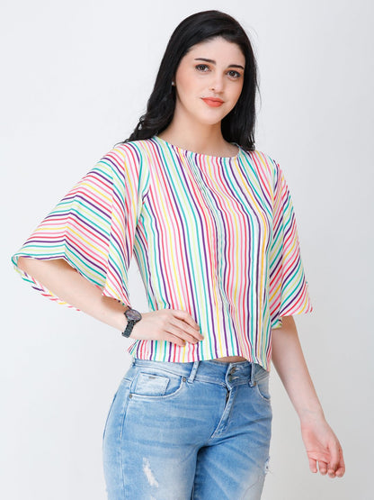 SCORPIUS striped regular top