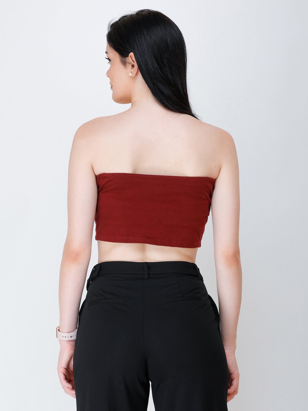 SCORPIUS Maroon knot tube top