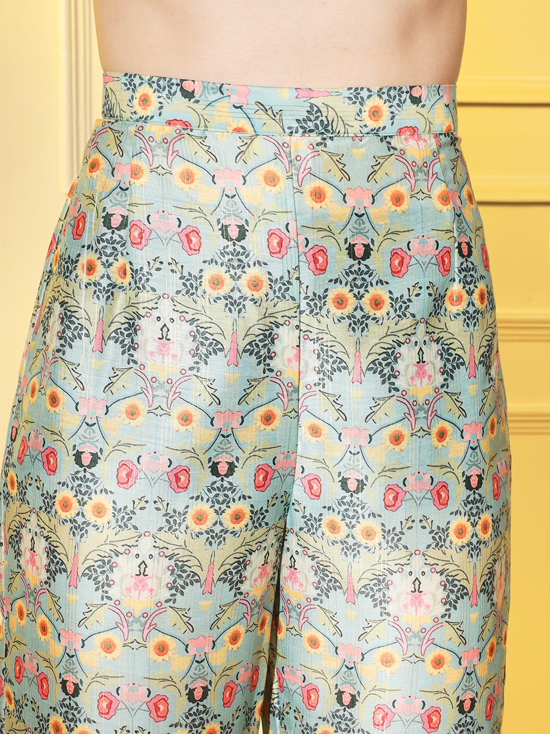 Charming Green Printed Coord Set in Pure Muslin | Hues of India