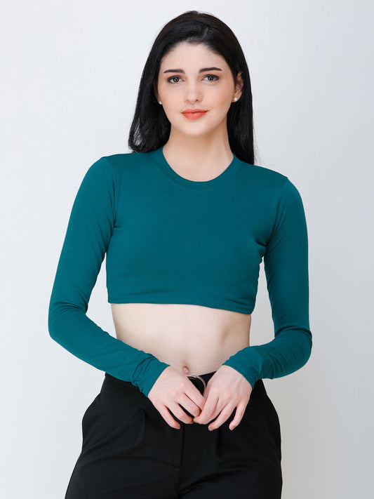 SCORPIUS Teal crop top