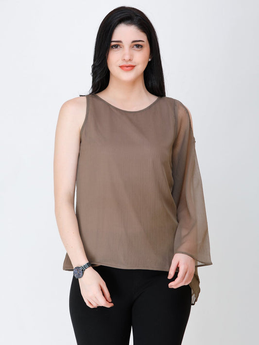 SCORPIUS one shoulder solid top