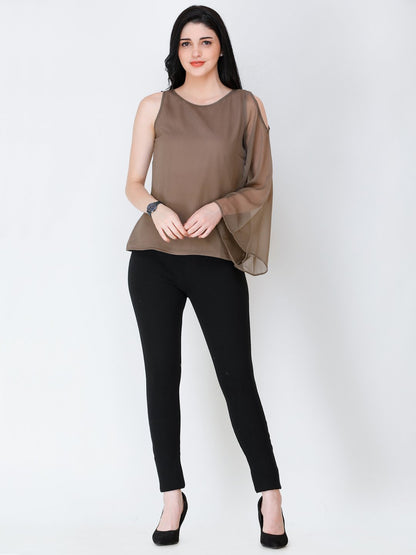 SCORPIUS one shoulder solid top