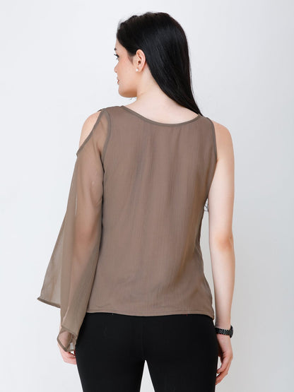 SCORPIUS one shoulder solid top