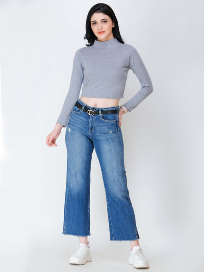 SCORPIUS high neck grey top