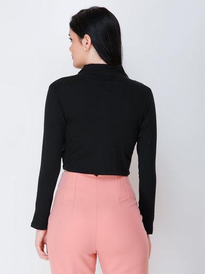 SCORPIUS high neck black top