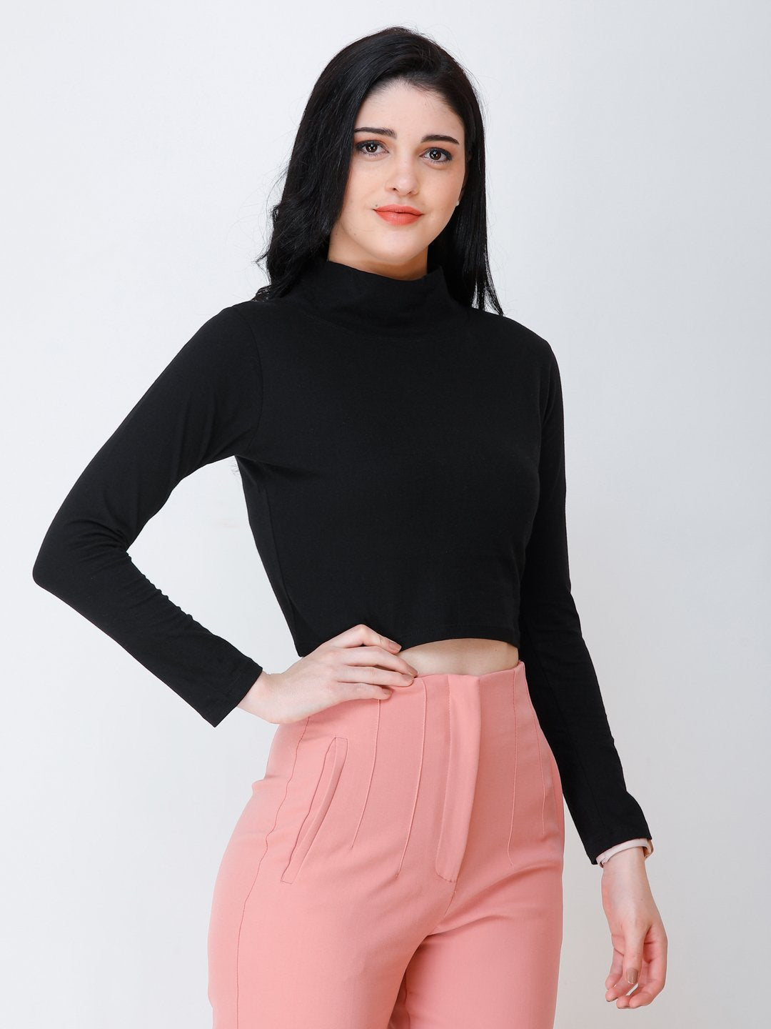 SCORPIUS high neck black top