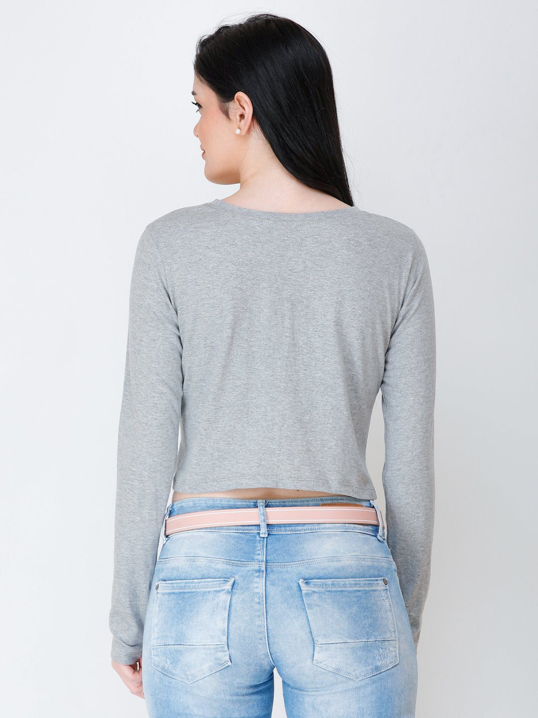 SCORPIUS Grey crop top