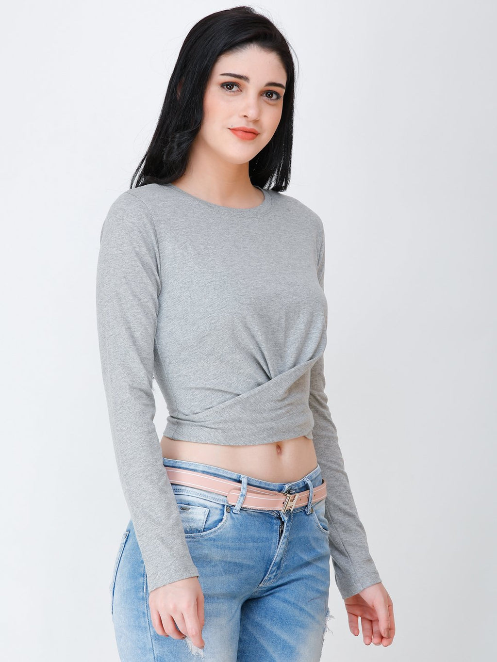 SCORPIUS Grey crop top