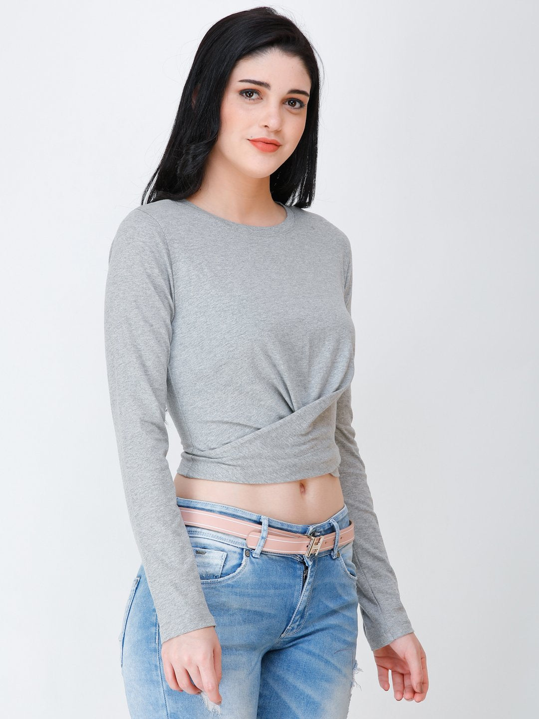 SCORPIUS Grey crop top