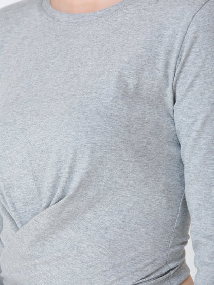 SCORPIUS Grey crop top