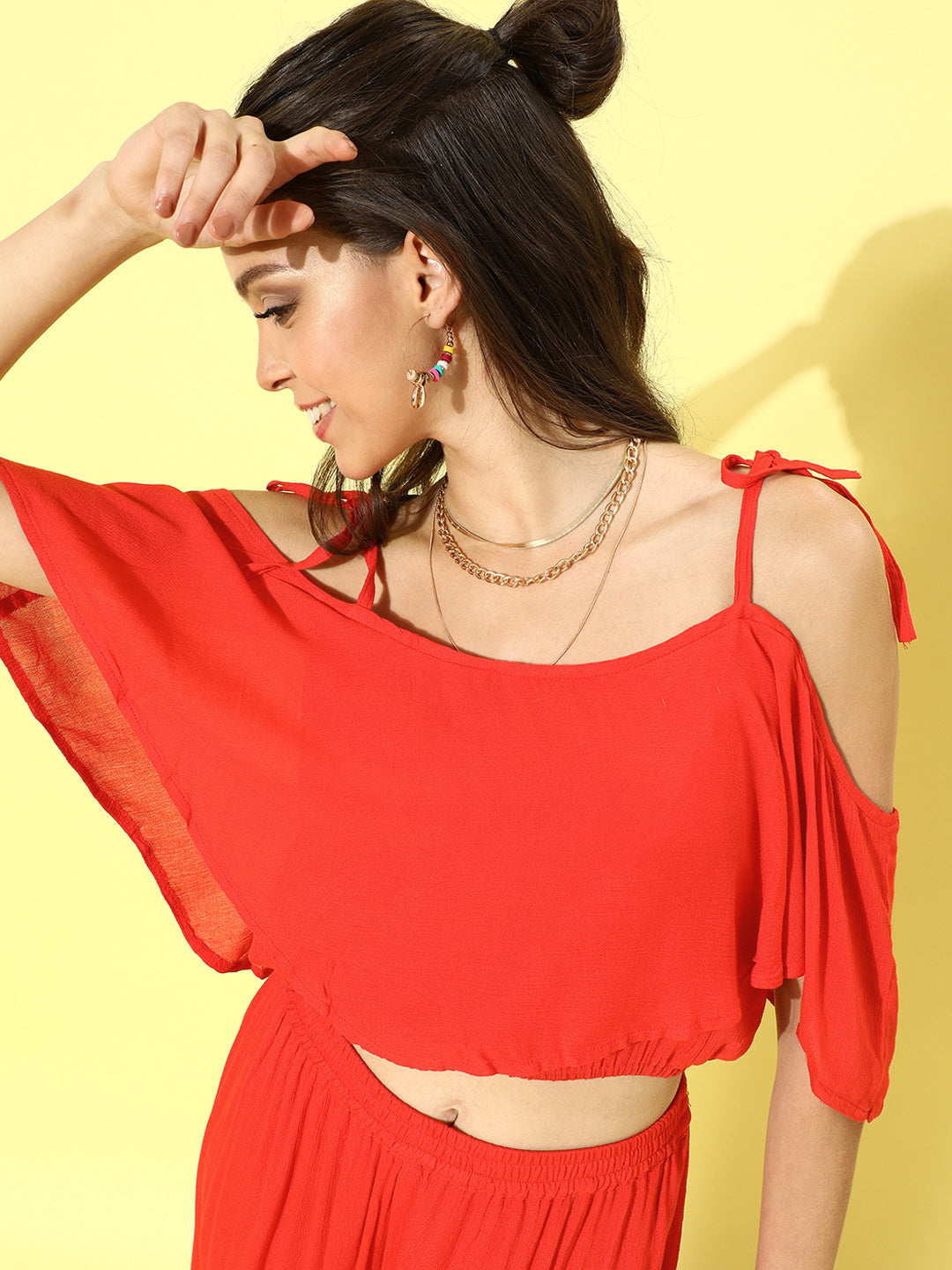 Cation Solid Red Clothing Set