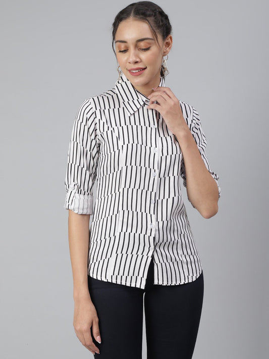 SCORPIUS White Striped Shirt