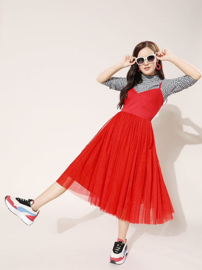 SCORPIUS Red Tulle Dress