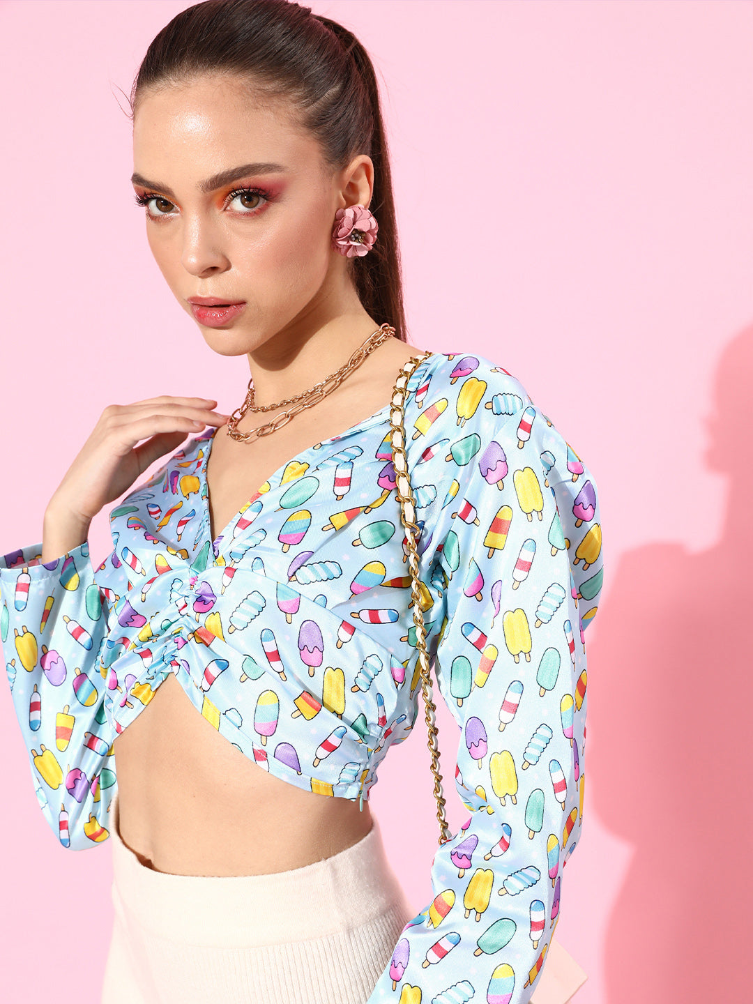 SCORPIUS Cool Ice Satin Top