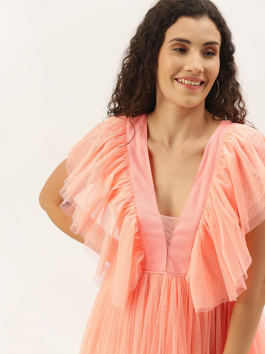 Orange Solid Dress